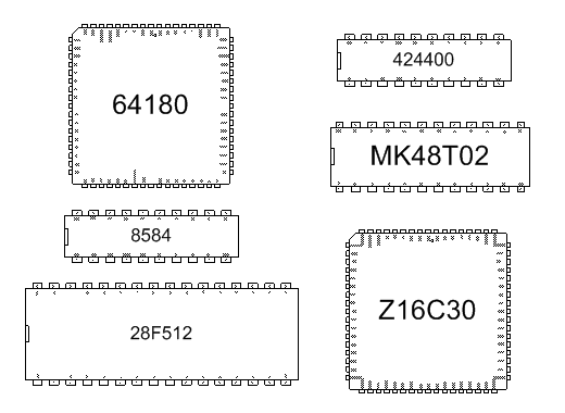 example microprocessor chips shapes